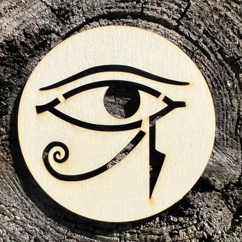 Dřevěný podtácek s Hórovým okem