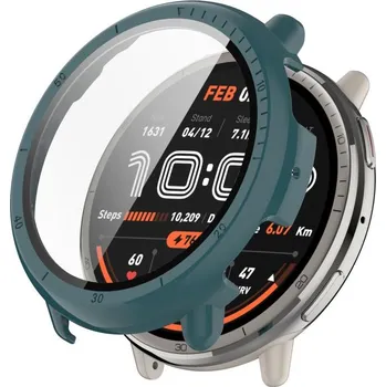 VSECHNONAMOBIL 105105 PC FULL COVER Plastový kryt se sklem pro Amazfit Active 2 zelený