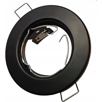 HALOGENOVÉ SVÍTIDLO stropní vestavné LED FIXNÍ ČERNÉ + PATICE GU10