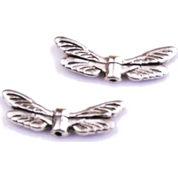Dětské navlékací korálky Kovové korálky křídla 7x15mm