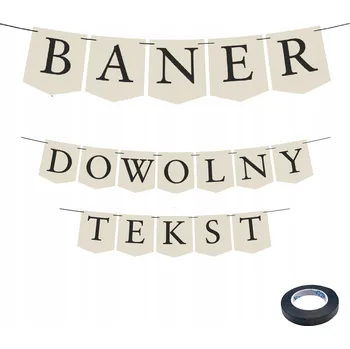 NÁPIS girlanda banner LIBOVOLNÝ TEXT diamant béžové LATTE