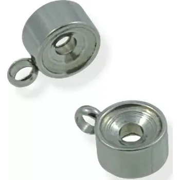 Materiál na výrobu šperku Rondelka s očkem nerezová - 1 ks