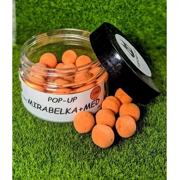 Boilies Fishing cat Mirabelka + Med 11mm 60ml Pop-Up Boilies