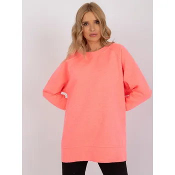 Dámské oblečení Neonově oranžová basic mikina Manacor s raglánovými rukávy -EM-BL-711.05-fluo orange Velikost: S/M