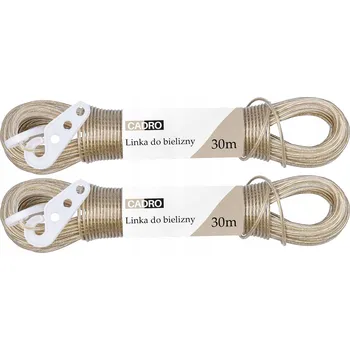 Sušák na prádlo 2x Šňůra na prádlo s kovovým jádrem, 30 m