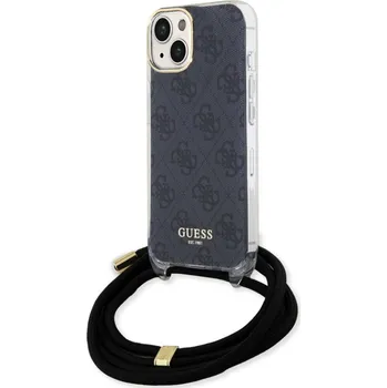 Pouzdro na mobilní telefon Guess IML 4G Printed Crossbody Popruh Zadní Kryt pro iPhone 15 Black S prémiovým krytem Guess IML 4G Printed získáte nejen elegantní ochranu pro váš telefon, ale také praktický crossbody popruh. S je