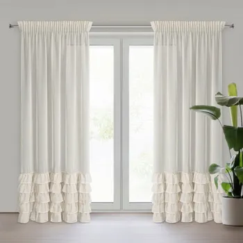 Povlečení Hotová záclona CARLI béžová - na pásce