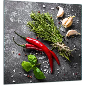 Obraz SKLENĚNÁ OCHRANNÁ DESKA / PANEL S LEPIDLEM 60x65 CHILLI 7v1