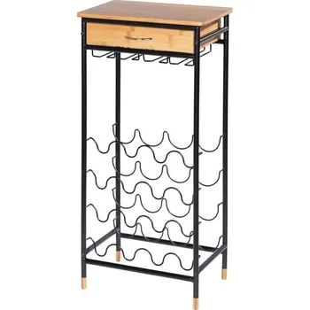 Stojan na víno Wenko Loft 50705100 16 lahví černý/hnědý