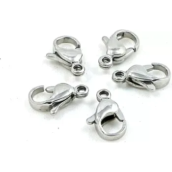 Materiál na výrobu šperku Zapínání karabinky chirurgická ocel 12mm - 1 ks