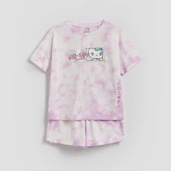 Dětská móda Reserved - Dvoudílné pyžamo Hello Kitty - orchidejová - 615EB-40X - 615EB-40X-U13