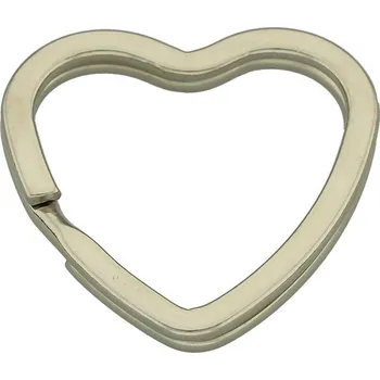 Pro Háčkování Kroužek na klíče plochý 25 mm srdce Počet: 1 ks