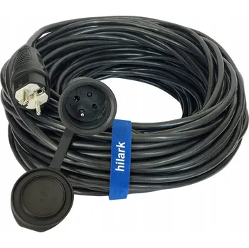 Napájecí kabel Hilark jednoduchý Prodlužovací Kabel pro zahradu 40 m 1 ks černý