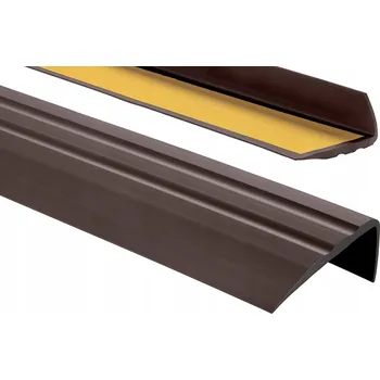 Stavební profil SCHODOVÝ PROFIL PVC Protiskluzový 50x25 1,10 m Tmavě Hnědý Samolepicí