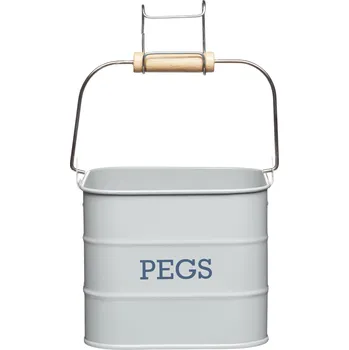 Příborník do zásuvky KitchenCraft Living Nostalgia kyblík na kolíčky, šedá, LNPEGGRY