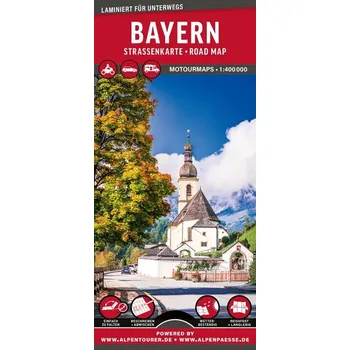 MoTourMaps Bayern Auto- und Motorradkarte 1:400.000 - MoTourMedia