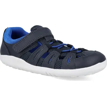 Dívčí sandály Barefoot dětské sandály Bobux - Summit Navy + Snorkel Blue modré Velikost: 30