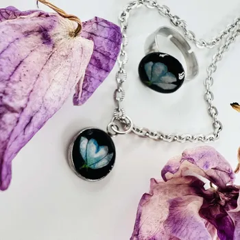 Souprava šperků Set šperků s modrými lučními květy