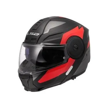 Helma na motorku Výklopná moto přilba LS2 FF902 Scope II Duria Black Red - S(55-56)