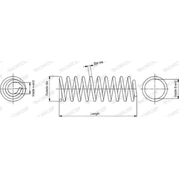 Pruzina podvozku MONROE (SP0376)