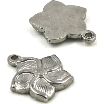 Materiál na výrobu šperku Přívěsek květ chirurgická ocel - 1 ks