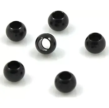 Materiál na výrobu šperku Korálky nerezové černé - 2 ks