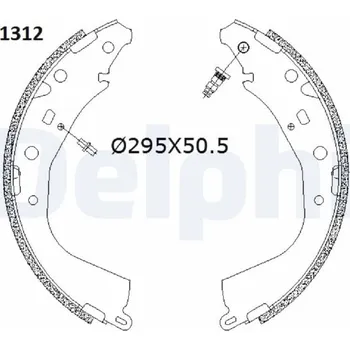 Brzdová čelist Sada brzdových čelistí DELPHI LS2187