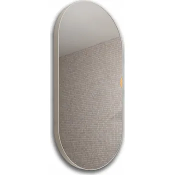 Zrcadlo Zrcadlo Loft 70x90 Hliníkový Oválný Bílý Rám