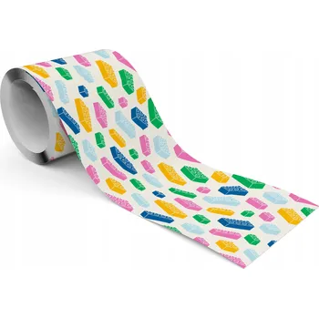 Fototapeta Samolepicí Dekorativní Bordura na Tapety pro Děti - Barevné KOSTKY