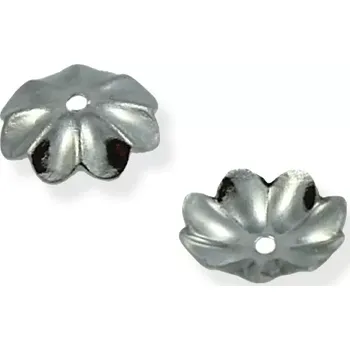 Materiál na výrobu šperku Kaplík nerezový kytičkový - 10 ks