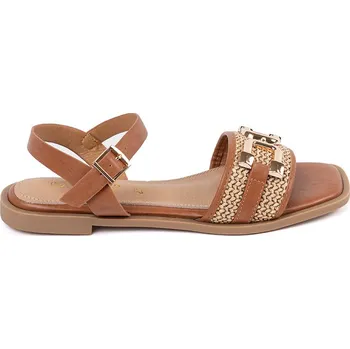 Dámské sandále Hnědé dámské sandály s měkkou koženou stélkou SY-7010BR Velikost: 39