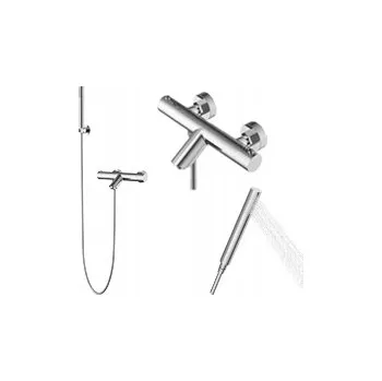 Vodovodní baterie Dvouuchytová nástěnná vanová a sprchová baterie Granitan Glami stříbrná