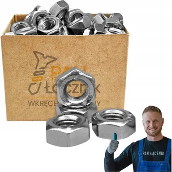 Matice Matice M14 Šestihranná Pozinkovaná DIN 934 Stříbrná Pan Łącznik 1kg 46 ks