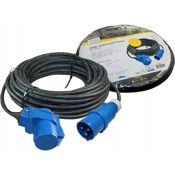 Napájecí kabel Prodlužovací kabel CEE Schuko 230V zásuvka/vidlice, 10 m