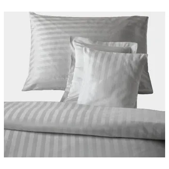 Povlečení Dadka Povlečení atlas grádl šedý proužek 20 mm 140x220, 70x90 cm