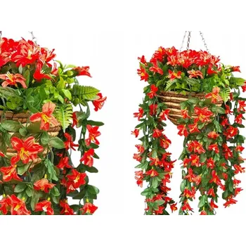 Obraz Pelargonie, Lilie, Petunie - Květiny na Balkon do Závěsného Květináče