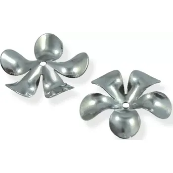 Materiál na výrobu šperku Kaplík nerezový květina - 2 ks