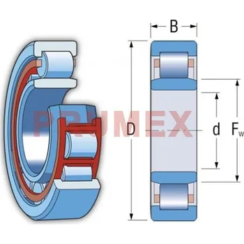 KINEX NU 2208 E válečkové ložisko