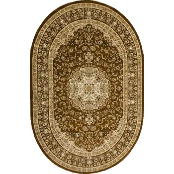 Koberec Koberec Super Rose 3619A Ornament, hnědý / béžový / krémový ovál
