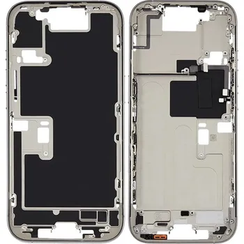 Náhradní díl pro mobilní telefon Středový rám iPhone 16 Pro bílý titan + boční tlačítka IPH0895