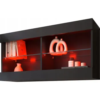 Knihovna Komodee Tivoli Závěsná Vitrína Horizontální Černá RGB LED
