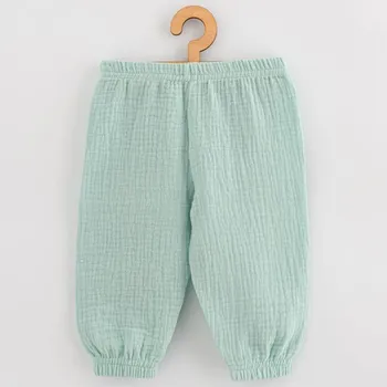 Kojenecké mušelínové kalhoty New Baby Feeling šalvějová 86 (12-18m)