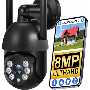 IP kamera Bezdrátová Venkovní Otočná WiFi Kamera 8MPx UHD Tuya s Upozorněními