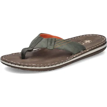 Pánské žabky PÁNSKÉ ŽABKY RIEKER 21043-54 ZELENÁ Barva: Zelená, Velikost: 43