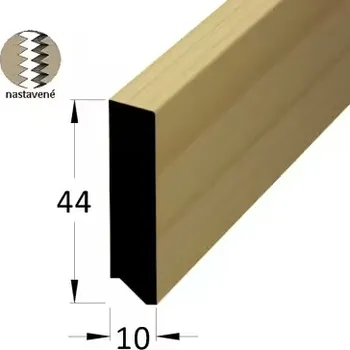soklová lišta NOVÁK Podlahová - soklová lišta 44x10 smrk surový cinkovaný, 2,4m 359