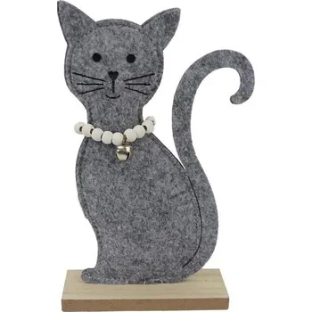 Vánoční ozdoba Pro Háčkování Dekorace kočka šedá