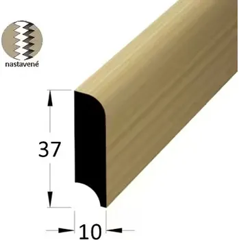 soklová lišta NOVÁK Podlahová - soklová lišta 37x10 smrk surový cinkovaný, 2,4m 2396