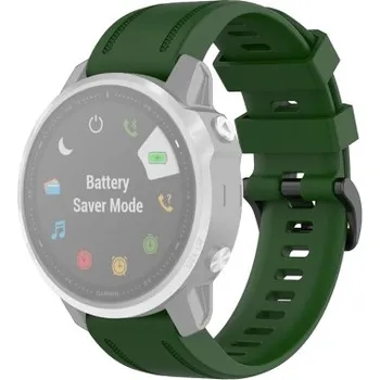 VSECHNONAMOBIL 37194 SILICONE Řemínek Garmin Fenix 6S / 6S Pro / 6S Sapphire tmavě zelený