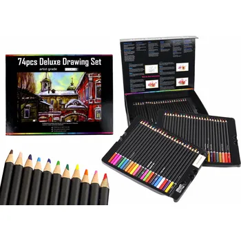 Grafitová tužka Sada na kreslení: Tužky v krabičce, 74 kusů XXL