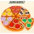 Hra na obchod Kruzzel 22471 dřevěná krájecí pizza 27 kusů